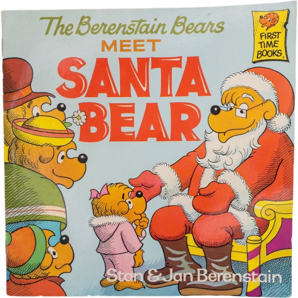 3/$12 Vintage The Berenstain Bears Meet Santa Bear Paperback Book